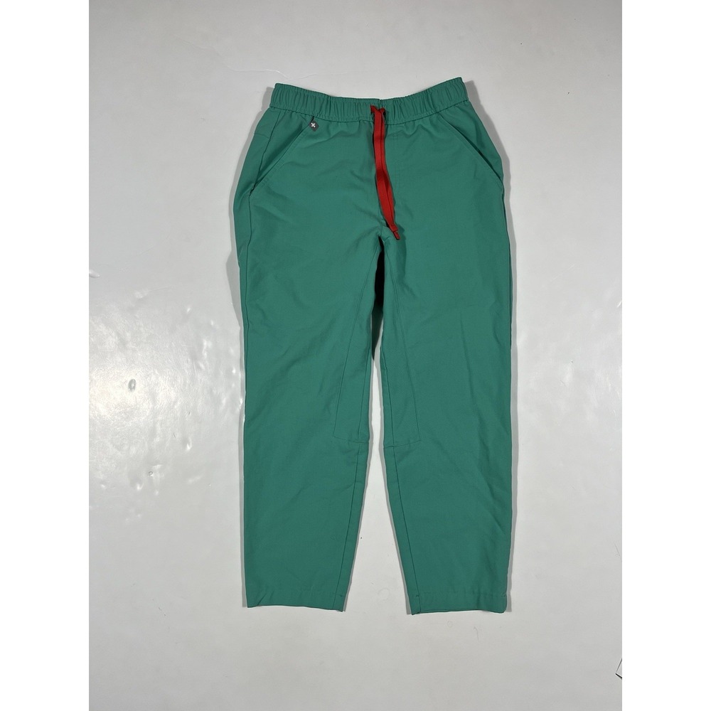 FIGS Technical Collection Scrub Pants Women's XS Green Drawstring